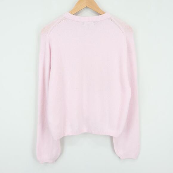 J.Crew Supersoft Bubble Hem Cardigan Peppermint Ice Pink Size Medium NWT - Picture 7 of 9